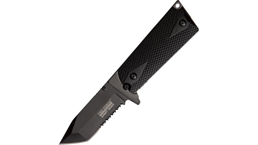 Tac Force Speed Combat Fold Knife, PS, A/O, black 440 SS tanto blade TF754TBK