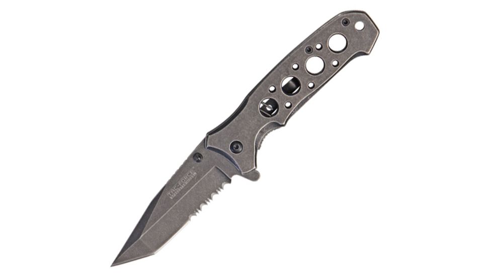 Tac Force Speedster Linerlock Folding Knife,3.375in,Tanto Blade,Stainless Skeletonized Handle TF823SW
