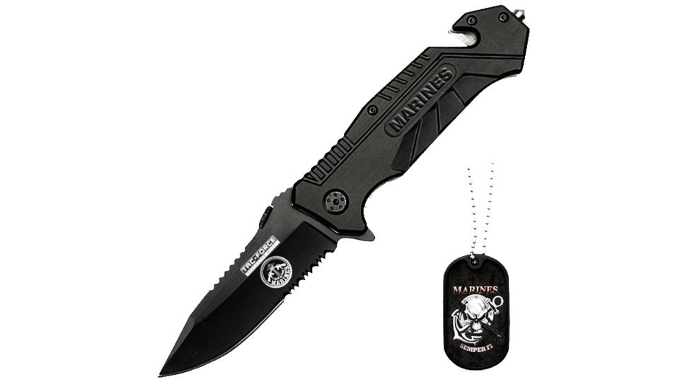 TAC Force Spring Assisted Pocket Knife, Black TF 501MR
