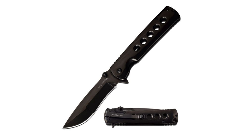 TAC Force TF-973BK 3CR13 Steel Blade Stainless Steel Handle Folding Knife TF-973BK