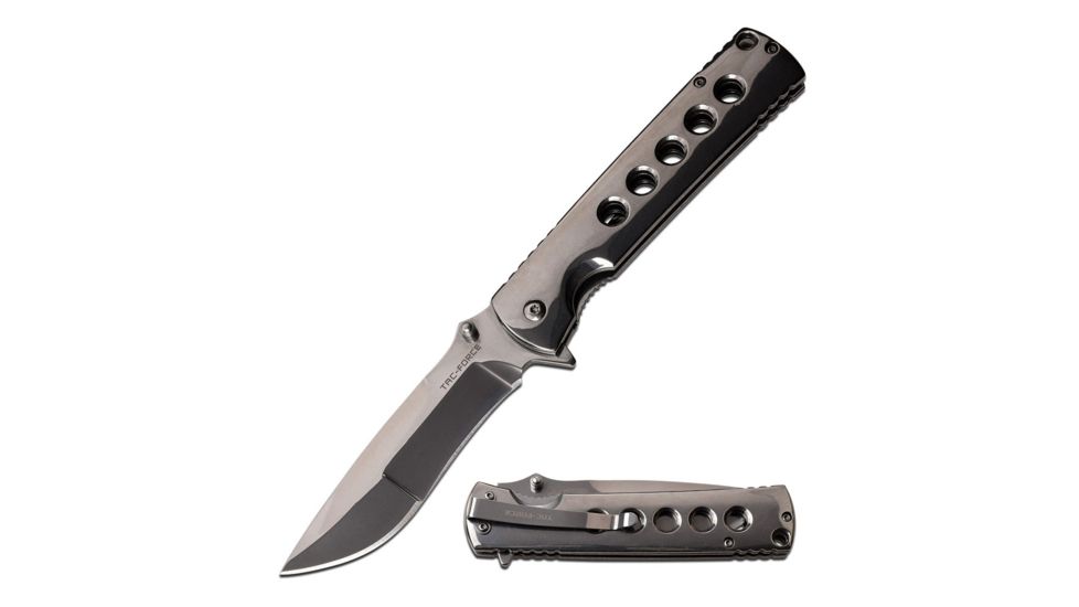 TAC Force TF-973MR 3CR13 Steel Blade Stainless Steel Handle Folding Knife TF-973MR