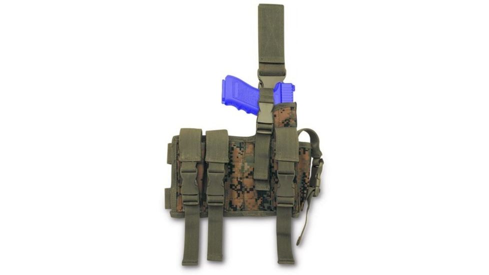 TAC Force Thigh Rig Mag Pouch Holster w/ Light Mounted S86121