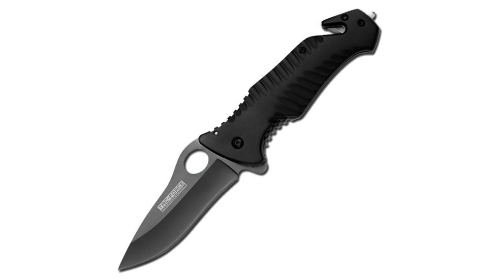 TAC Force Titanium Coated Blade Knife, Black YC 564
