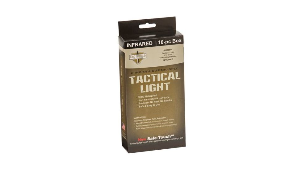 Tac Shield Tactical 8 Hour Light Stick, Infrared, 10 Pack 03085IR