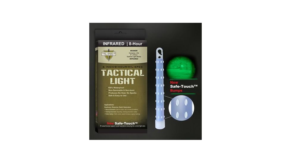 Tac Shield Tactical 8 Hour Light Stick, Infrared, 10 Pack 03085IR