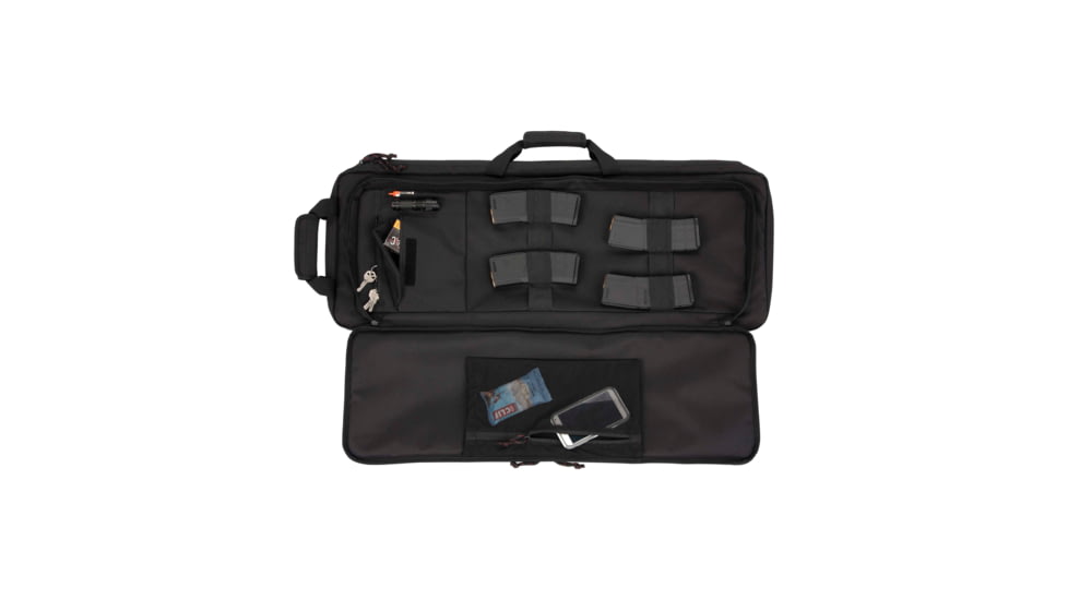 Tac-Six 34in Lockable Cohort Vertical Tactical Gun Case, Backpack Straps &amp; Conceal Carry Pocket, Black, 10824