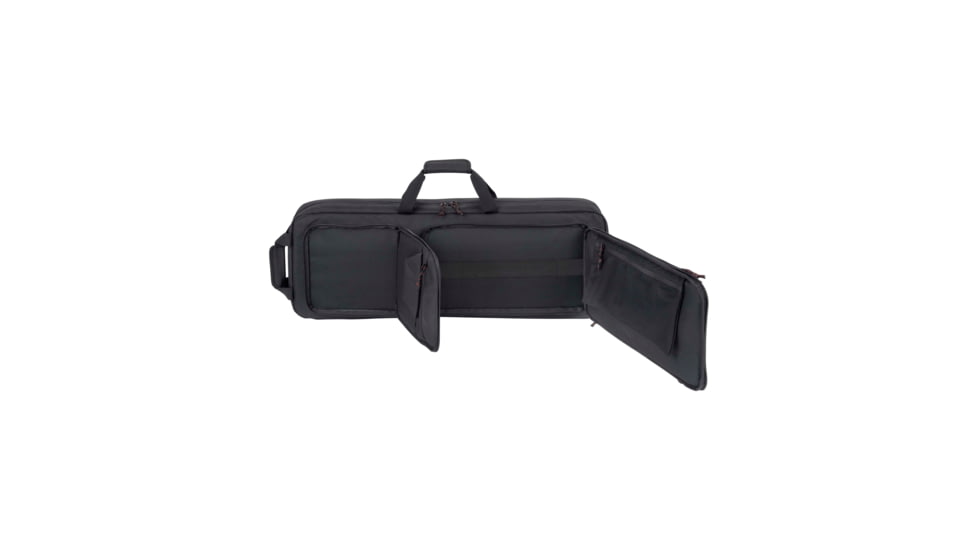Tac-Six Tac-Six Polyester Ghost Vertical Tactical Gun Case w/Backpack Straps and Pocket, Lockable, Zipper, 34in Long, Stitched Webbing Handle, Padded Lining, Black, 10831