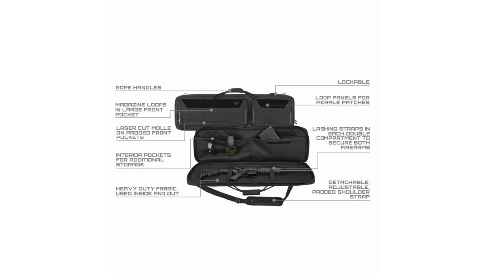 Tac-Six Unit 46 in Tactical Gun Case, Black, 10832