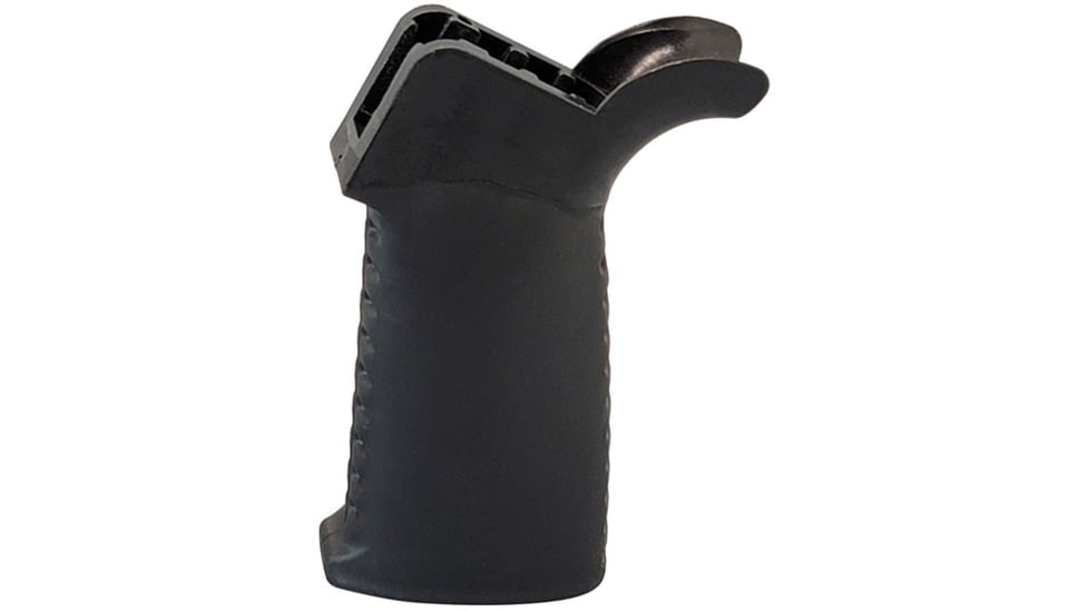 TAC Smooth Pattern Over-Molded AR Pistol Grip, Flared Top, Black, CS04S1-BK