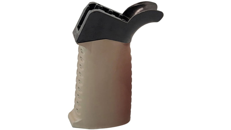 TAC Smooth Pattern Over-Molded AR Pistol Grip, Flared Top, Dark Earth Tan, CS04S1-DE