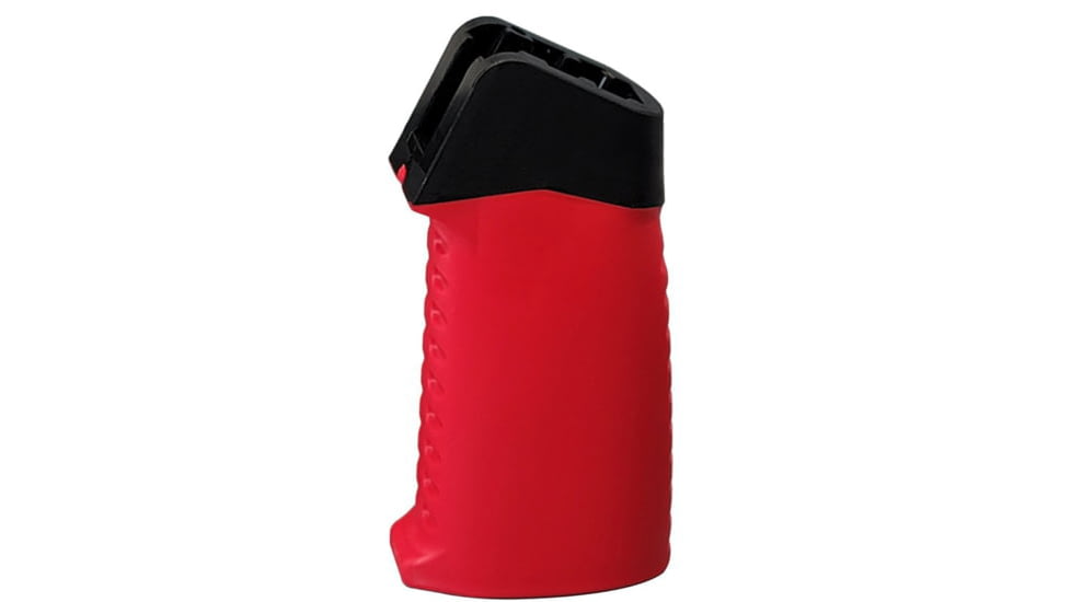 TAC Smooth Pattern Over-Molded AR Pistol Grip, Straight Top, Red, CS03S1-RD