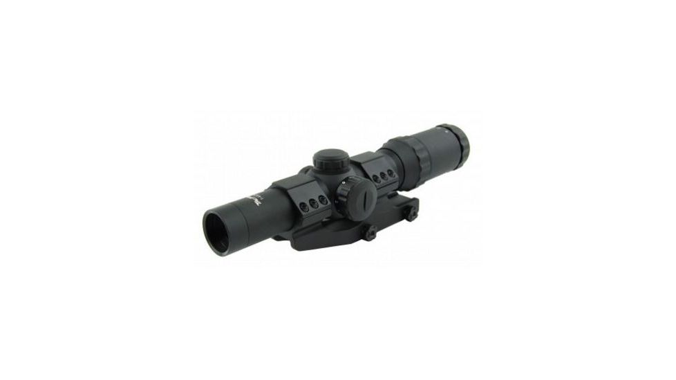 Tacfire 1-4X24 Tri Ill. CQB Scope With Cantilever Mount, Etched Glass Dot Reticle, Black SCT1424D