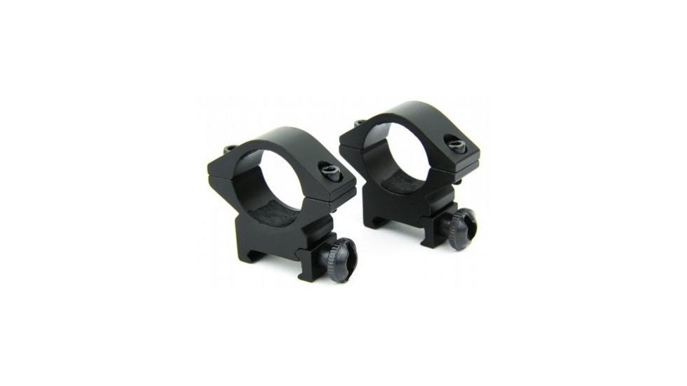 Tacfire 1in Rings/Low Profile Scope Rings, Black R01
