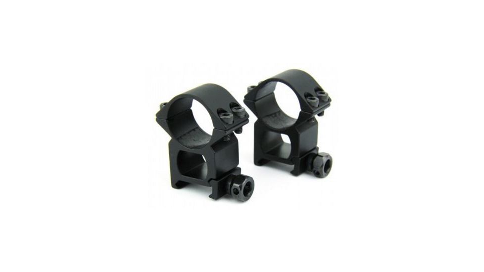 Tacfire 1in Rings/Medium Profile Scope Rings, Heavy Duty, Black R04