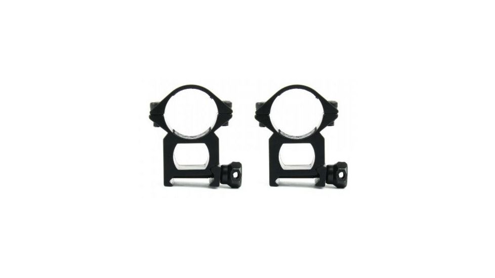 Tacfire 1in Rings/Medium Profile Scope Rings, Heavy Duty, Black R04