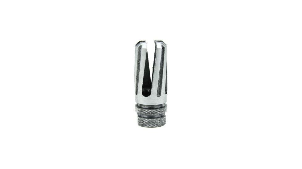 Tacfire .223/.556 1/2inX28 Thread 4 Prong Twist Muzzle Brake w/Crush Washer, Stainless Steel MZ1005SS