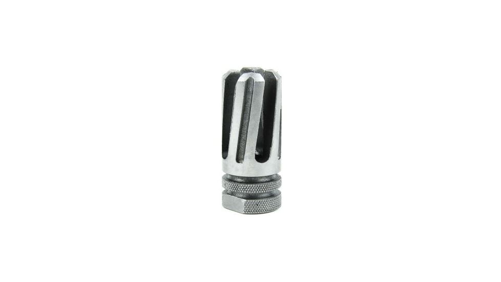 Tacfire .223/.556 1/2inX28 Thread 4 Prong Twist Muzzle Brake w/Crush Washer, Stainless Steel MZ1005SS