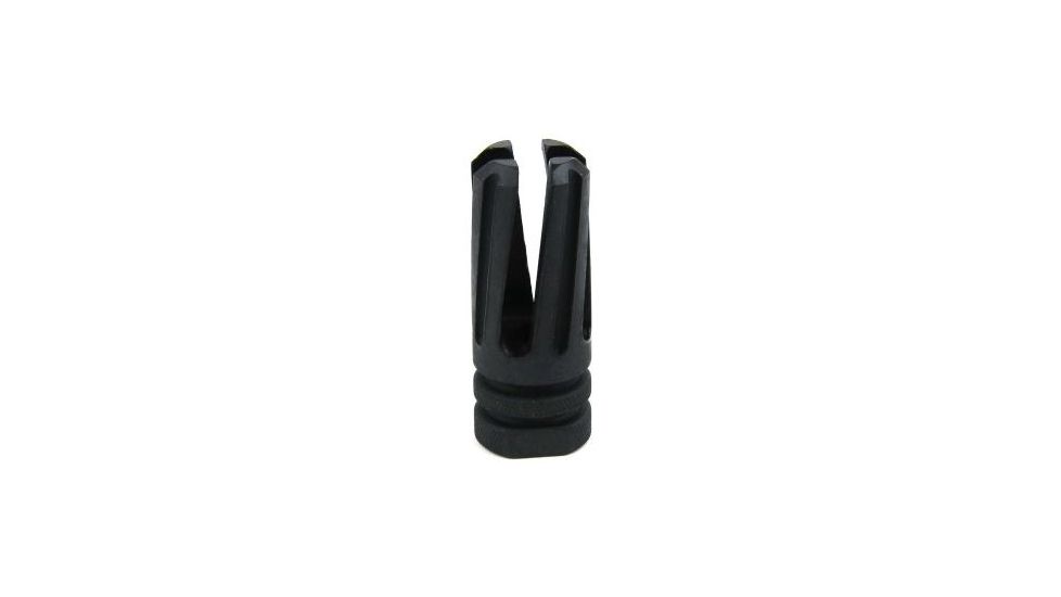 Tacfire .223/.556 1/2inX28 Thread 4 Prong Twist Muzzle Brake w/Crush Washer/Steel, Black MZ1005