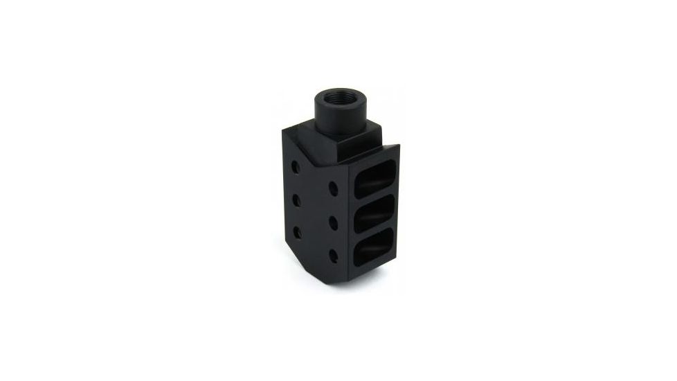 Tacfire .223/.556 1/2inX28 Thread 50 Cal Style Muzzle Brake/Aluminum, Black MZ1013