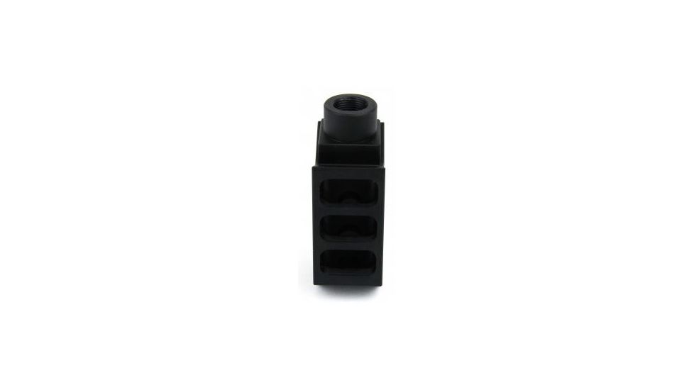 Tacfire .223/.556 1/2inX28 Thread 50 Cal Style Muzzle Brake/Aluminum, Black MZ1013