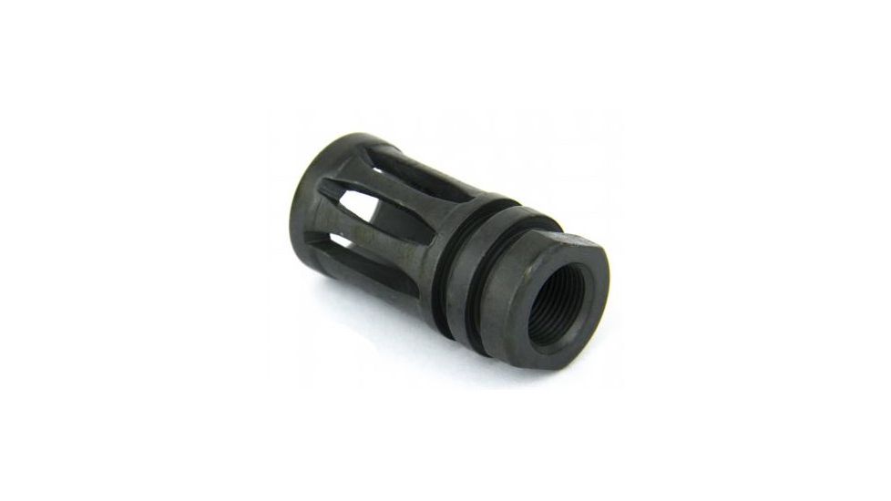 Tacfire .223/.556 1/2inX28 Thread Bird Cage A2 Muzzle Brake/Steel, Black MZ1001-A2