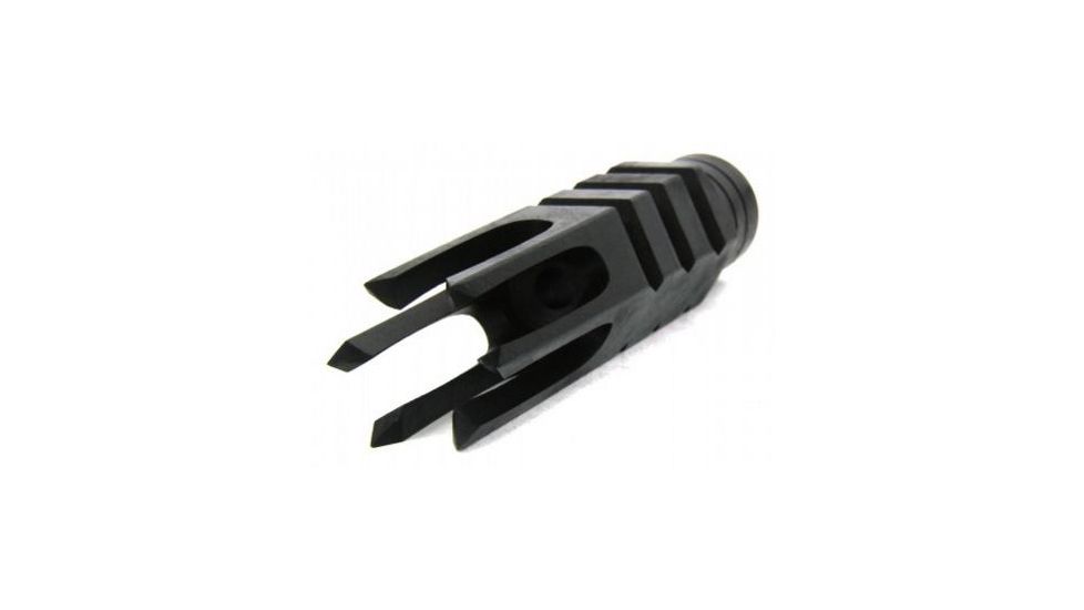 Tacfire .223/.556 1/2inX28 Thread Spike Style Cnc Machined Muzzle Brake/Parkerized Steel, Black MZ1012