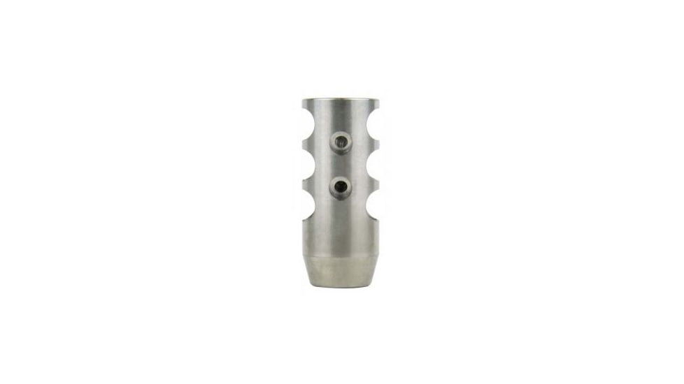 Tacfire .223/.556 1/2inX28 Tpi Compact Size Muzzle Brake w/Crush Washer, Stainless Steel MZ1002SS