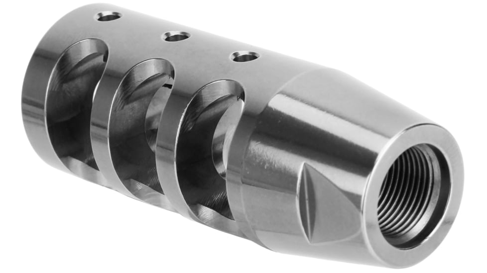 Tacfire .223/.556 1/2inX28 Tpi Compact Size Muzzle Brake w/Crush Washer, Stainless Steel MZ1002SS