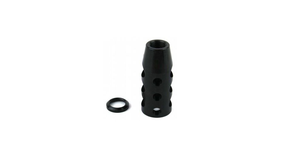 Tacfire .223/.556 1/2inX28 Tpi Compact Size Muzzle Brake w/Crush Washer/Steel, Black MZ1002