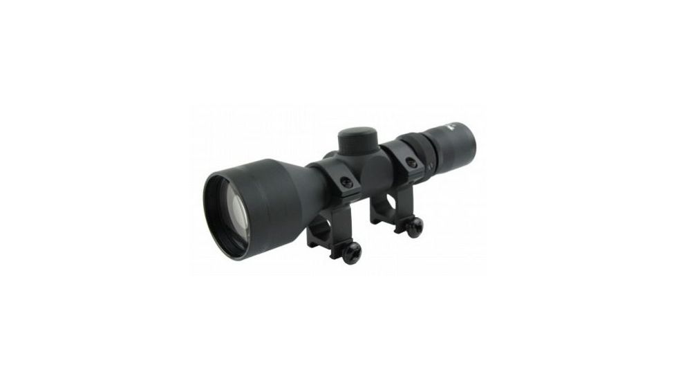 Tacfire 3-9X42 Compact Scope/Mil-Dot/Rings, Black SC3942M