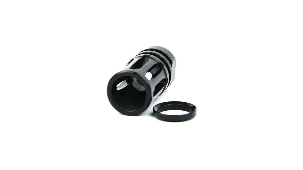 Tacfire .308 5/8inX24 Thread Bird Cage Muzzle Brake w/Crush Washer/Stainless Steel, Black MZ1001-3B