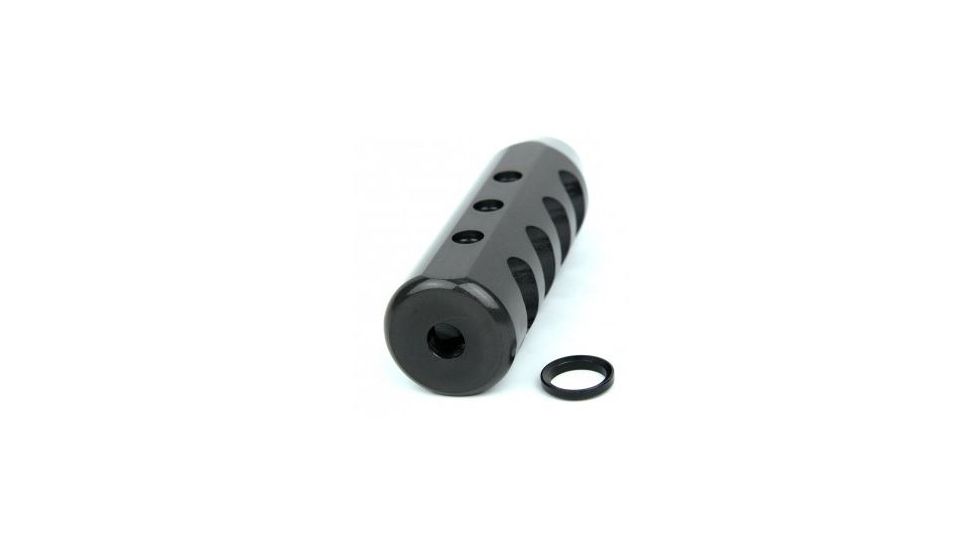 Tacfire .308 5/8inX24 Thread Oversized 20 Oz. Competition Muzzle Brake w/Crush Washer/Steel, Black MZ1011, EDEMO1