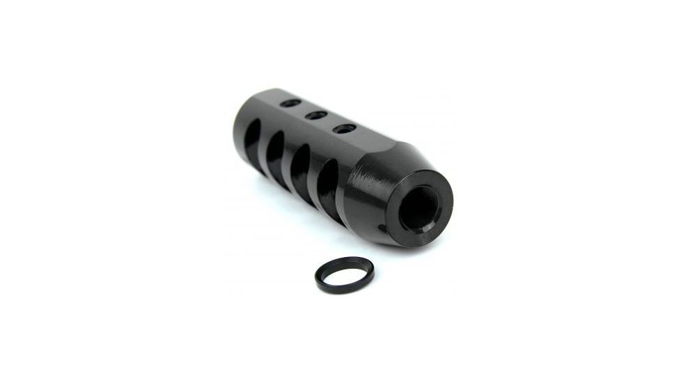 Tacfire .308 5/8inX24 Thread Oversized 20 Oz. Competition Muzzle Brake w/Crush Washer/Steel, Black MZ1011, EDEMO1
