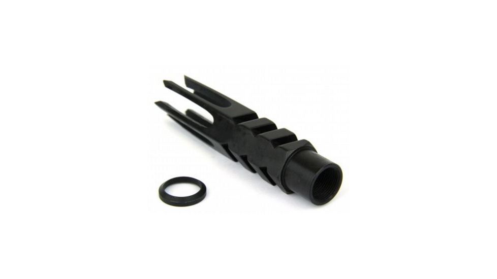 Tacfire .308 5/8inX24 Thread Spike Style Cnc Machined Muzzle Brake/Parkerized Steel, Black MZ1012-3B, EDEMO1