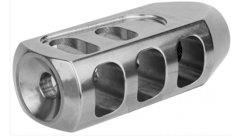 Tacfire .308 5/8inX24 Thread Tanker Style Muzzle Brake w/Crush Washer, Stainless Steel MZ1009-3SS