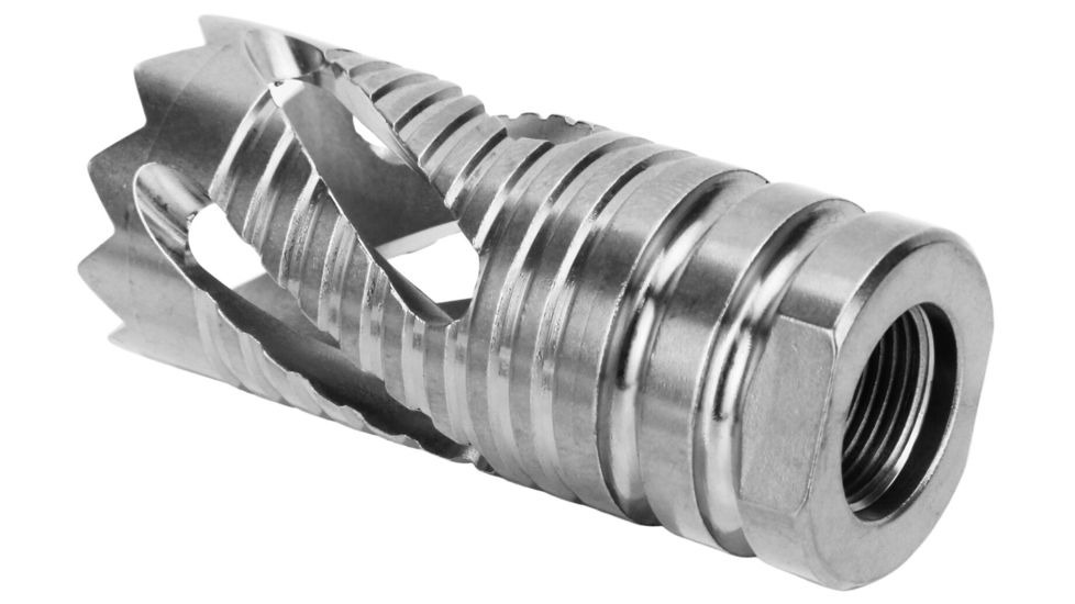 TacFire .308 5/8X24 Spiral Crown Muzzle Brake, Black, MZ1021-3SS