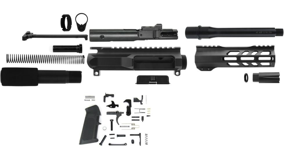 TacFire .45 ACP 7.5 inch Pistol Kit w/ LPK, Black, Large, PK45ACP-LPK-7
