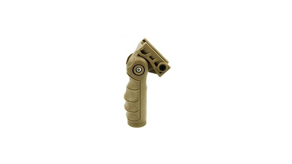 Tacfire 5 Position Ergonomic Foldable Locking Grip w/Storage, Tan VG07-T