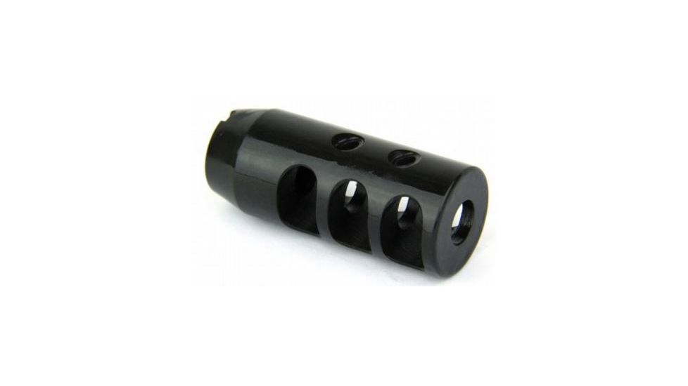 Tacfire 7.62/39mm 14-1 Left Hand Tpi Compact Size Muzzle Brake/Steel, Black MZ2002