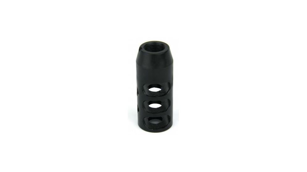 Tacfire 7.62/39mm 14-1 Left Hand Tpi Compact Size Muzzle Brake/Steel, Black MZ2002