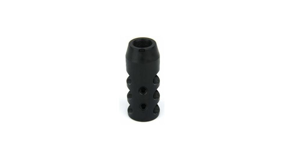 Tacfire 7.62/39mm 14-1 Left Hand Tpi Compact Size Muzzle Brake/Steel, Black MZ2002