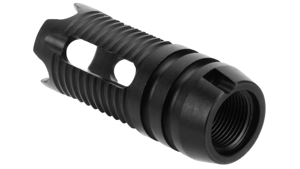 TacFire 7.62X39 14x1 LH 4-Prong Muzzle Brake, Black, MZ2014
