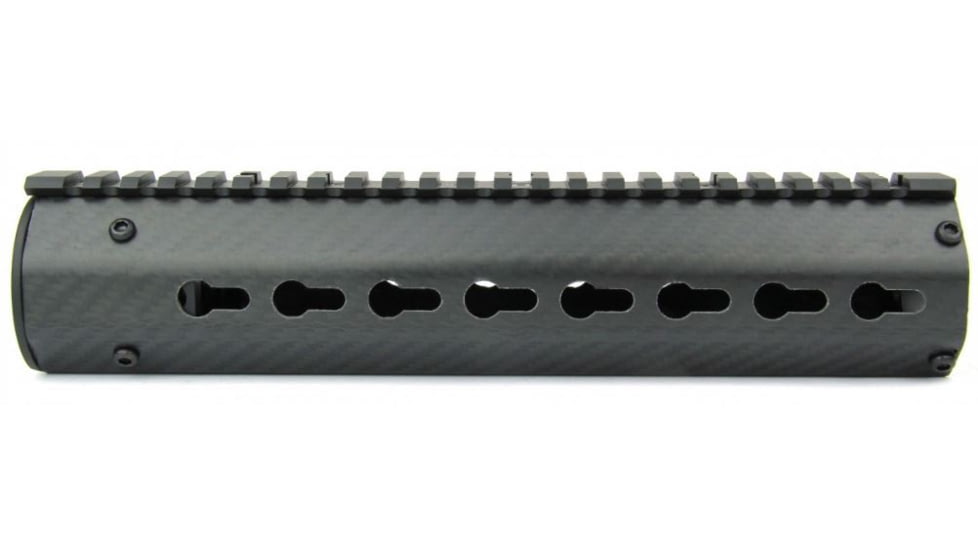 Tacfire 8 Angled AR-15 Carbon Fiber KeyMod Free Float Handguard, Black, 10in HG06-8A-10