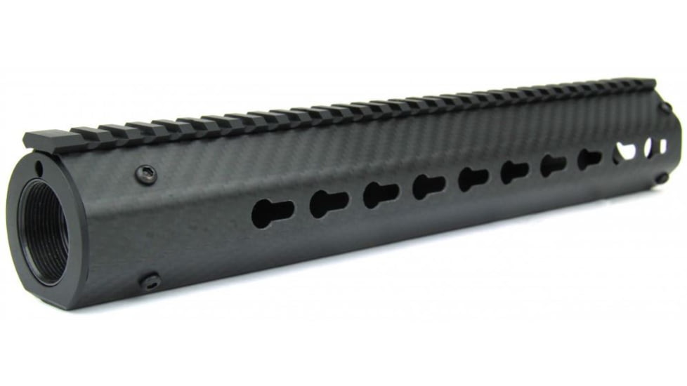 Tacfire 8 Angled AR-15 Carbon Fiber KeyMod Free Float Handguard, Black, 12in HG06-8A-12