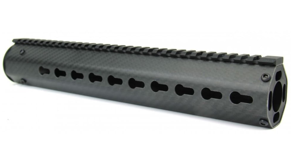 Tacfire 8 Angled AR-15 Carbon Fiber KeyMod Free Float Handguard, Black, 12in HG06-8A-12