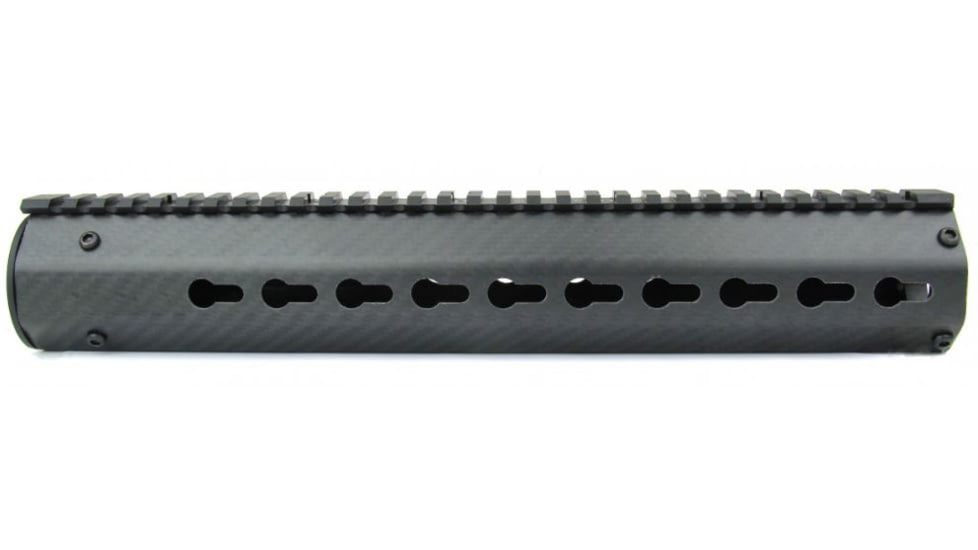 Tacfire 8 Angled AR-15 Carbon Fiber KeyMod Free Float Handguard, Black, 12in HG06-8A-12