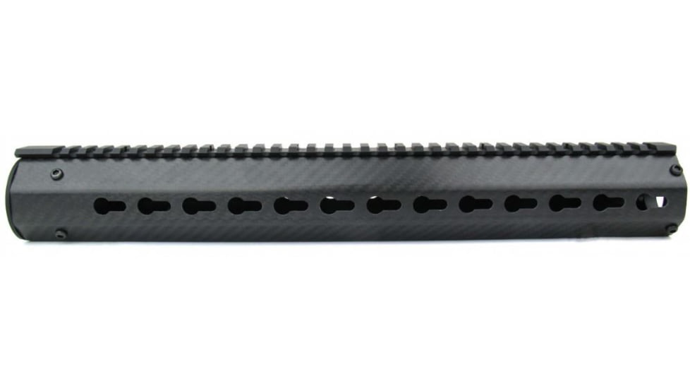 Tacfire 8 Angled AR-15 Carbon Fiber KeyMod Free Float Handguard, Black, 15in HG06-8A-15