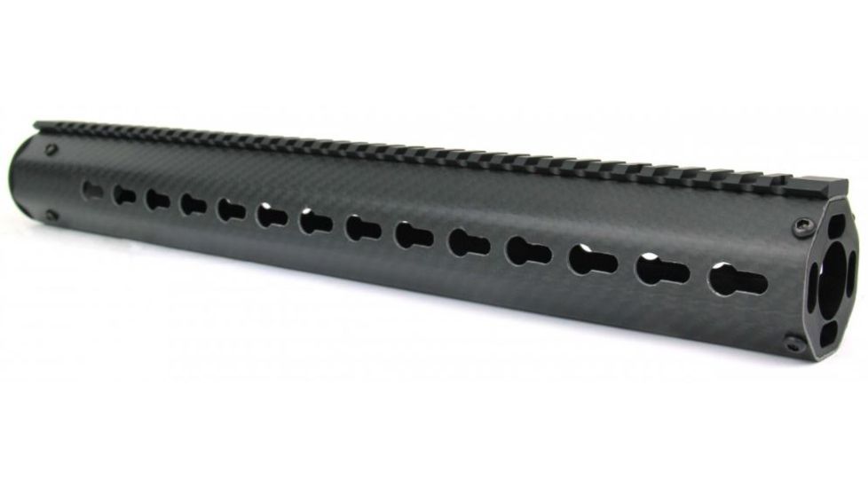 Tacfire 8 Angled AR-15 Carbon Fiber KeyMod Free Float Handguard, Black, 16.5in HG06-8A-16.5
