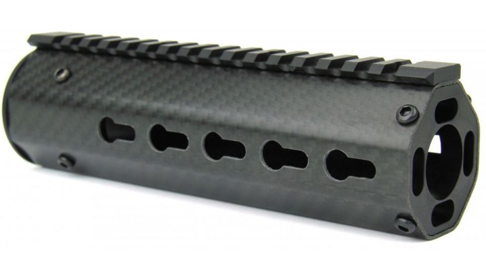 Tacfire 8 Angled AR-15 Carbon Fiber KeyMod Free Float Handguard, Black, 7in HG06-8A-7