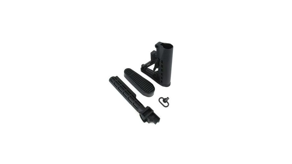 Tacfire AK 6 Position Stock Kit w/Buttpad, Black MAK007